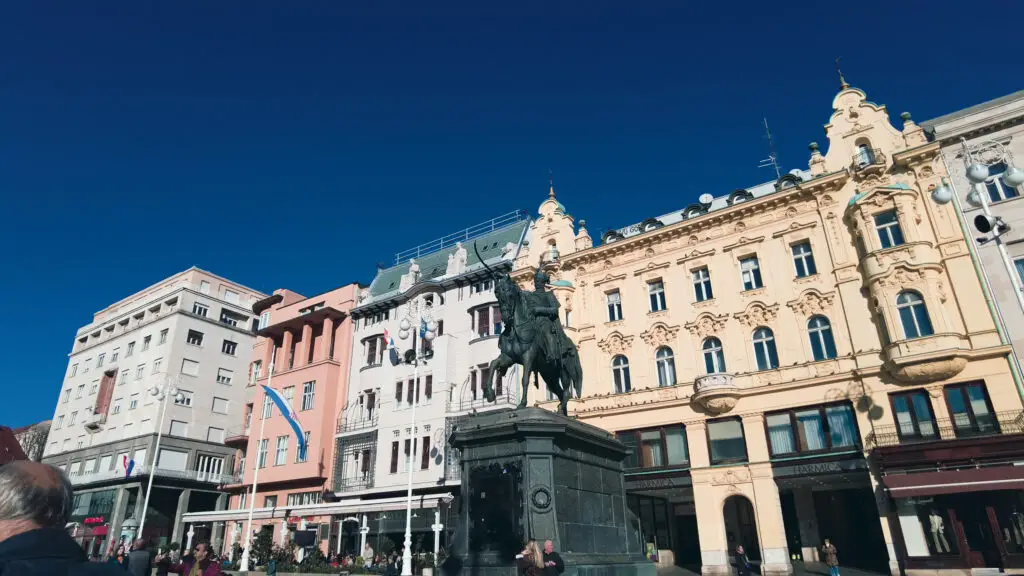 Zagreb main square - start of the Zagreb Hike tour