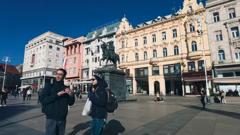 Zagreb main square - start of the Zagreb Hike tour